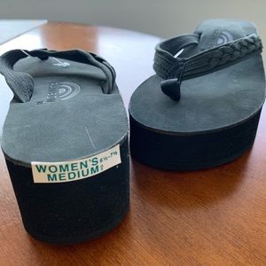 Rainbow sandals never worn